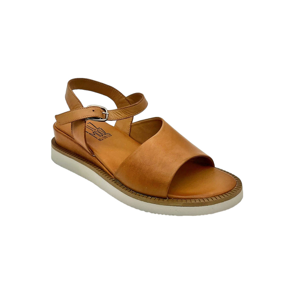 Miz Mooz Leather Ankle Strap Sandals Elias Brandy - Medium